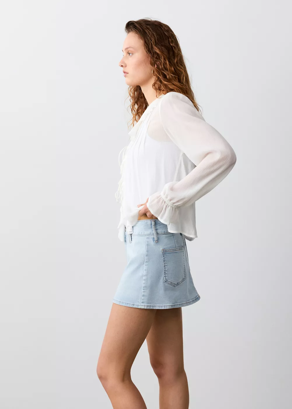 Jupe courte en jean, MANGO TEEN