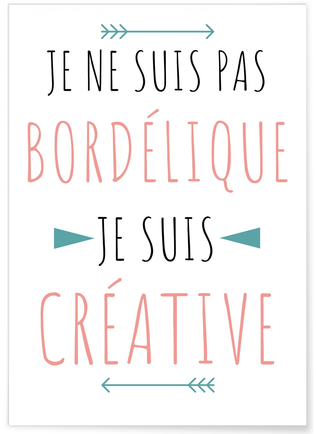 Affiche Je ne suis pas bordélique, L'AFFICHERIE