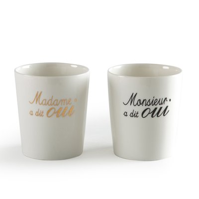 Комплект из 2 чашек из фарфора MARRYME LA REDOUTE INTERIEURS