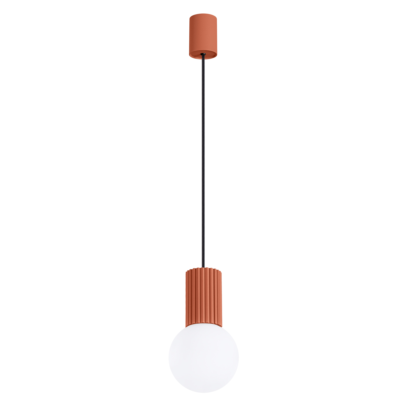Suspension Aluminium Ocre Rouge G9 1 Halo, EDEN