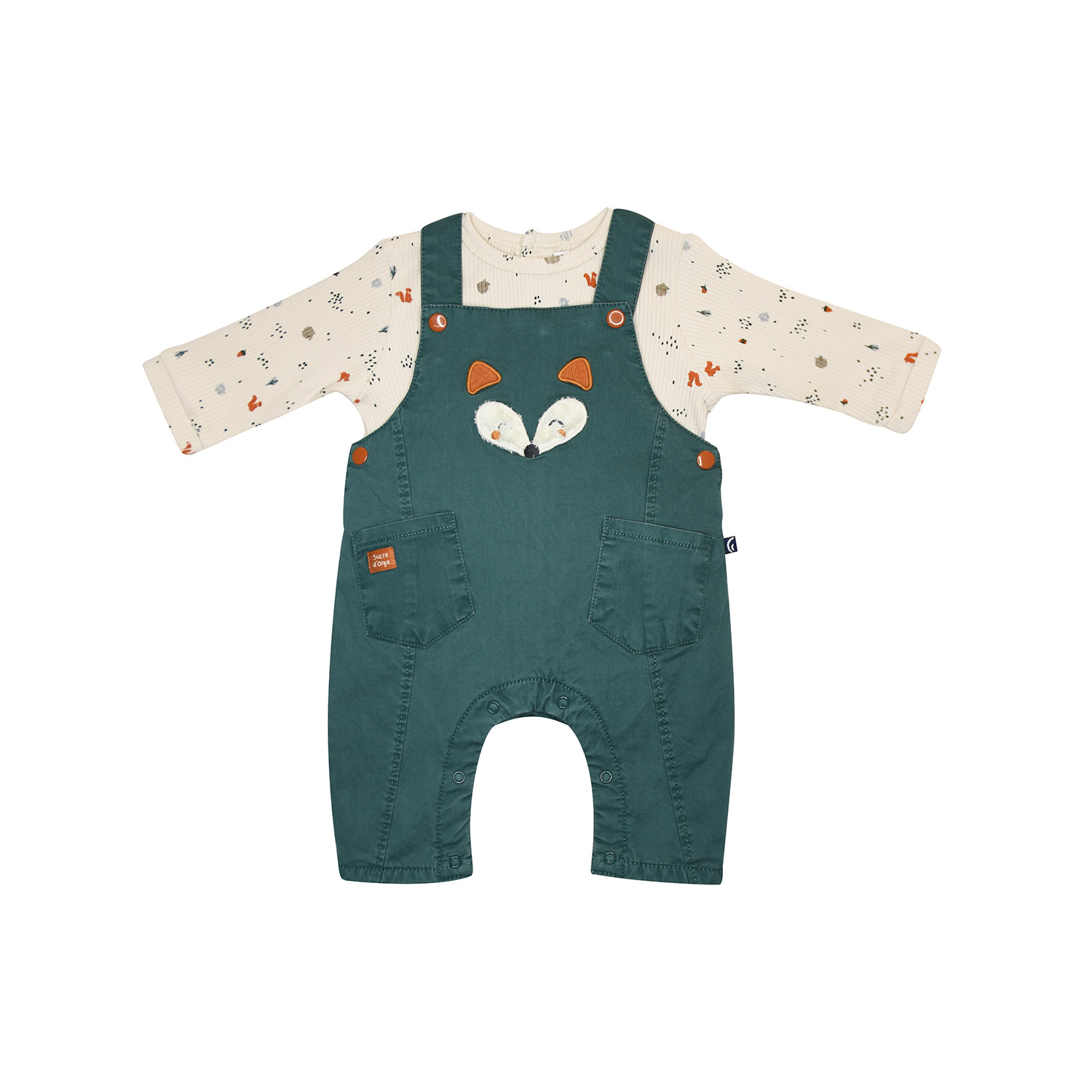 Tee shirt salopette induma twill long naissance, SUCRE D'ORGE
