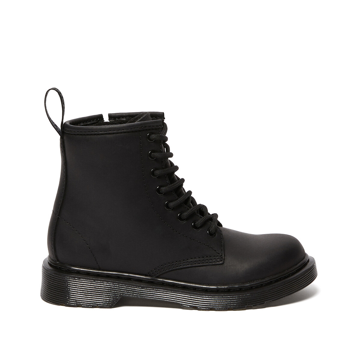 1460 serena leather faux fur lined combat booties