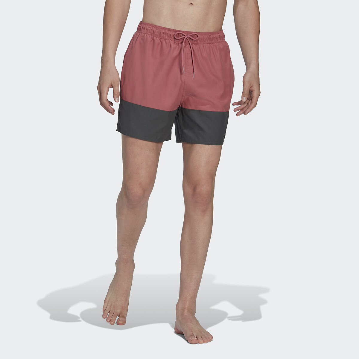 Colour block swim shorts pink black Adidas Performance La Redoute