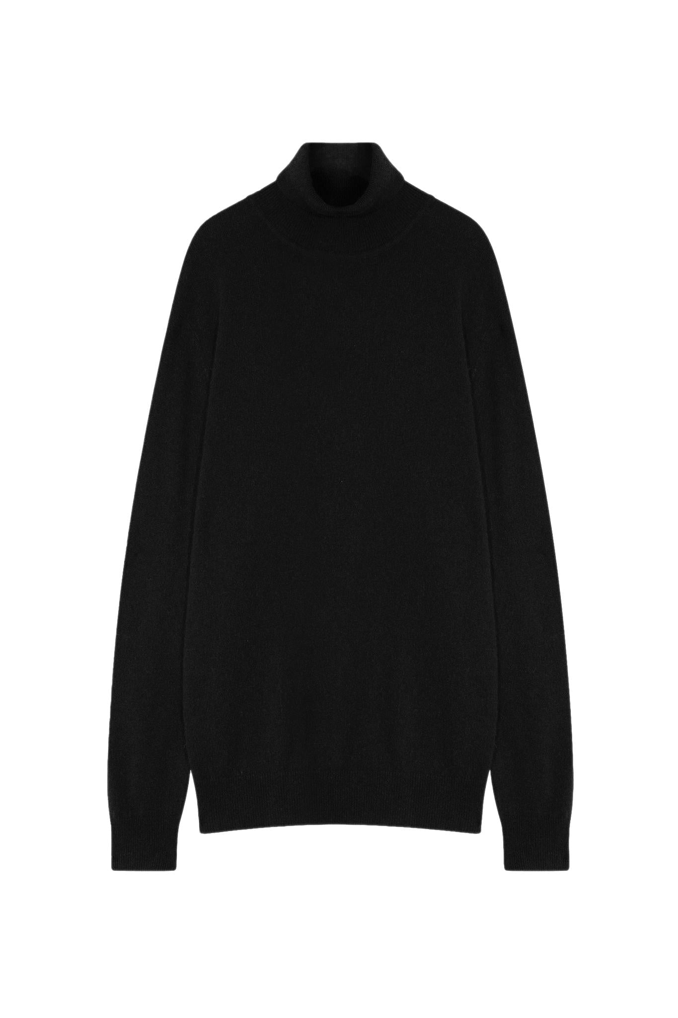 Pull Col Roulé Noir Connor, JUST CASHMERE