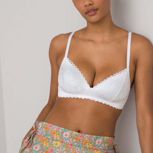 Les signatures - jeanne recycled padded bra in lace La Redoute Collections