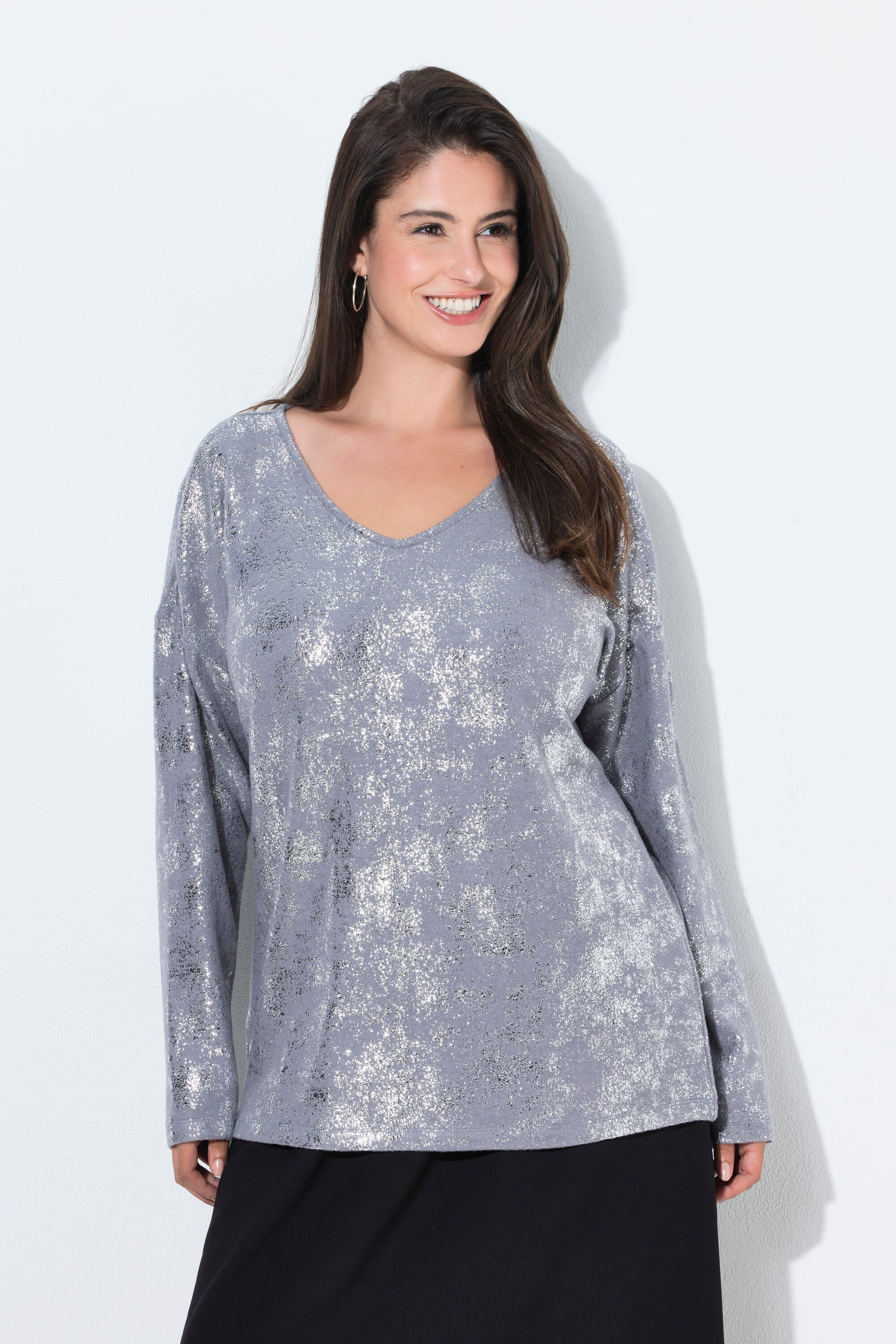 T-shirt imprimé argenté, ULLA POPKEN