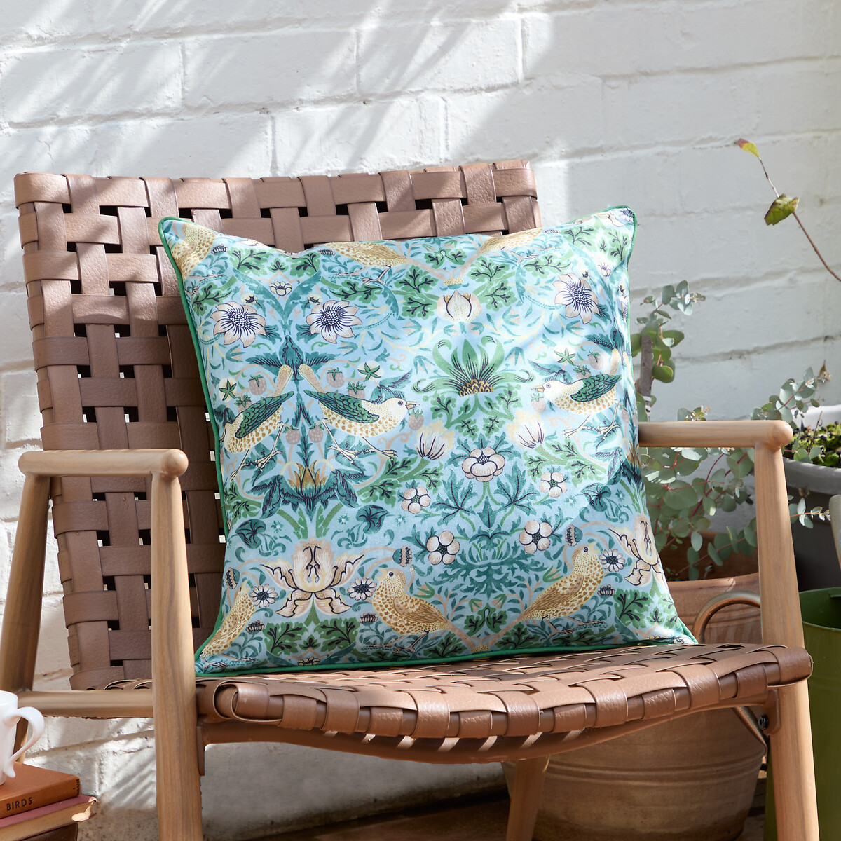 Strawberry Thief Outdoor Cushion, MORRIS & CO.
