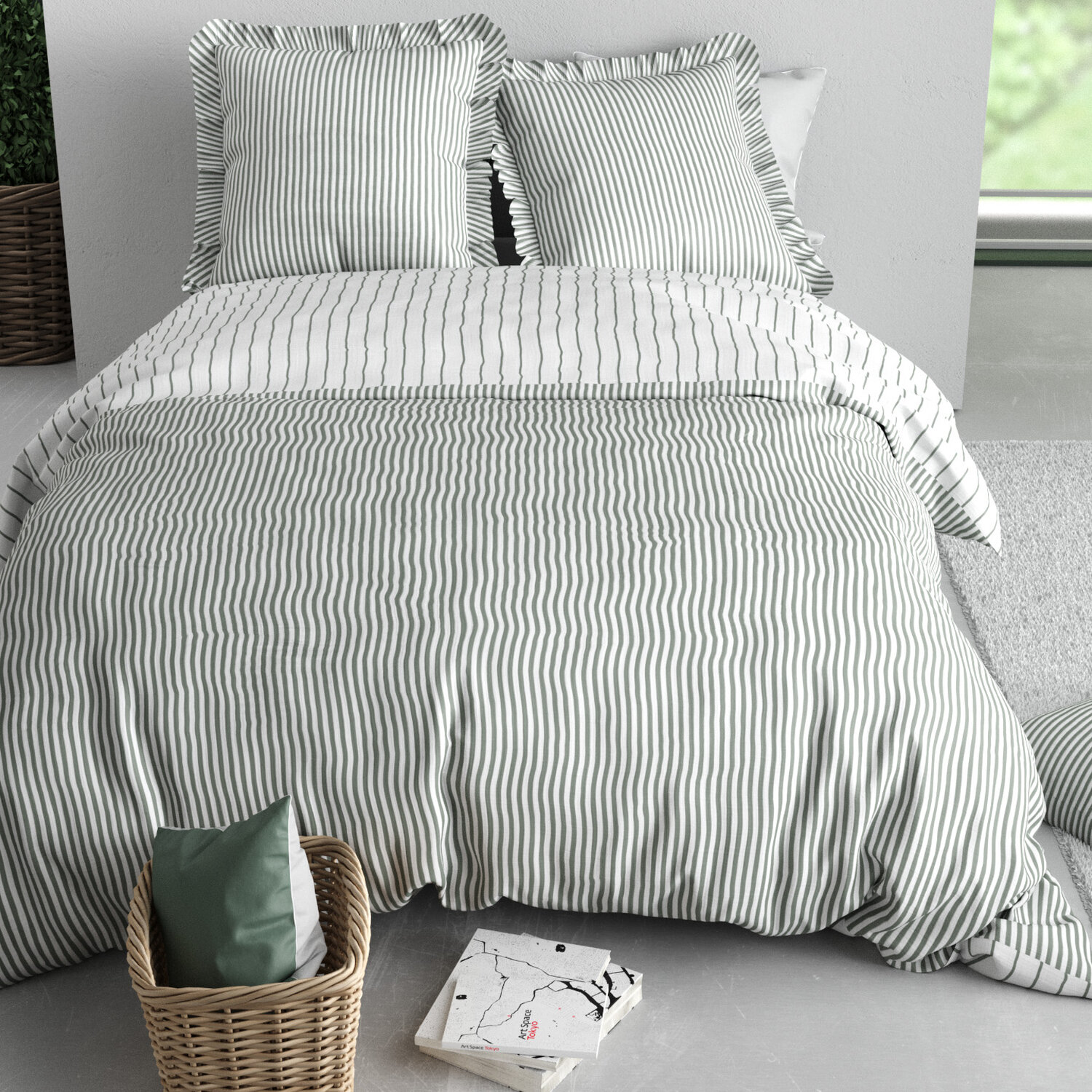 Parure housse de couette en coton imprimée, NapOLI, C DESIGN HOME TEXTILE