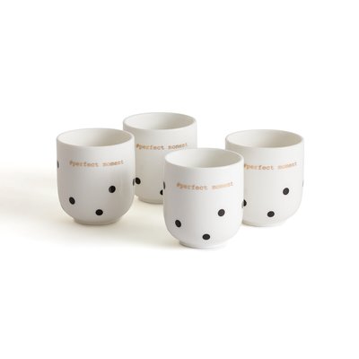 Confezione da 4 tazze da caffè in porcellana, KUBLER LA REDOUTE INTERIEURS