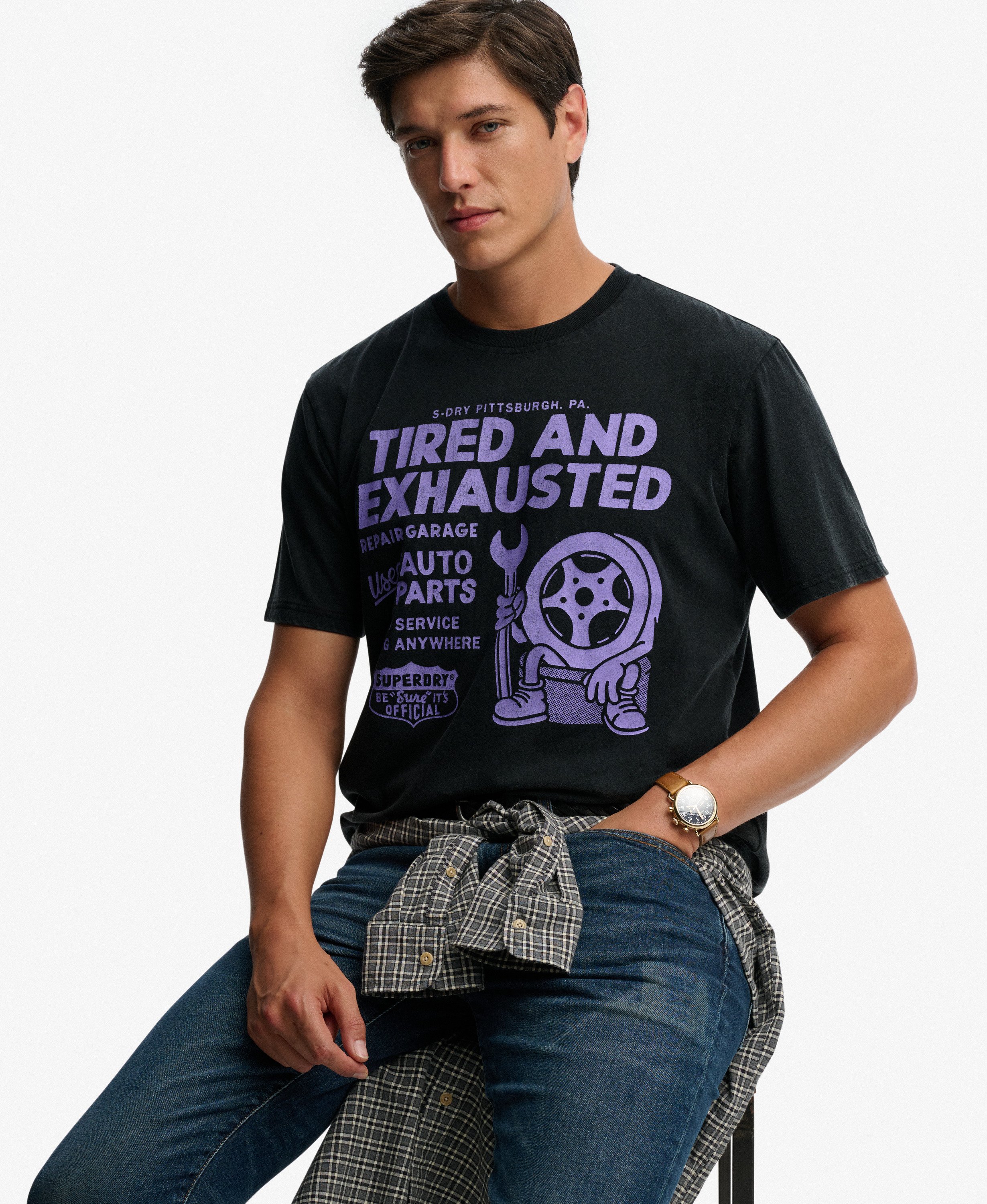 T-shirt ample Local Business, SUPERDRY