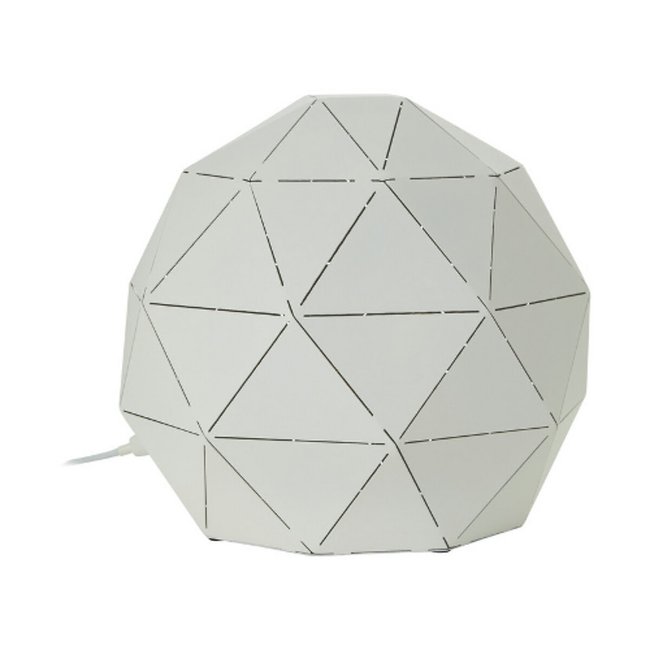 White Metal Globe Table Lamp, white, SO'HOME
