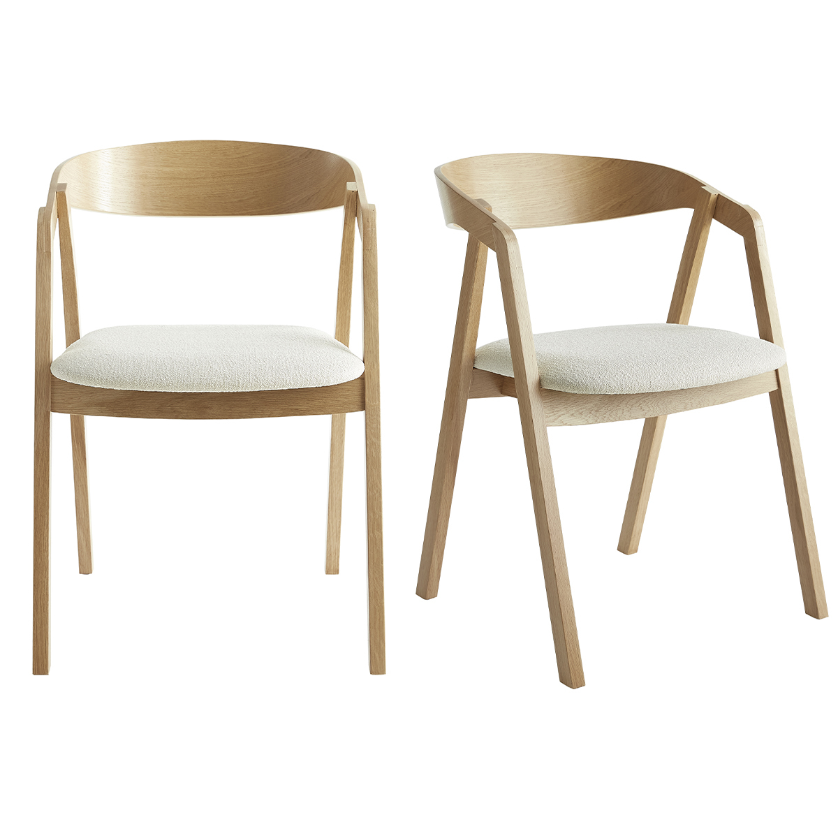 Chaises scandinaves empilables (lot de 2) LOVA, MILIBOO