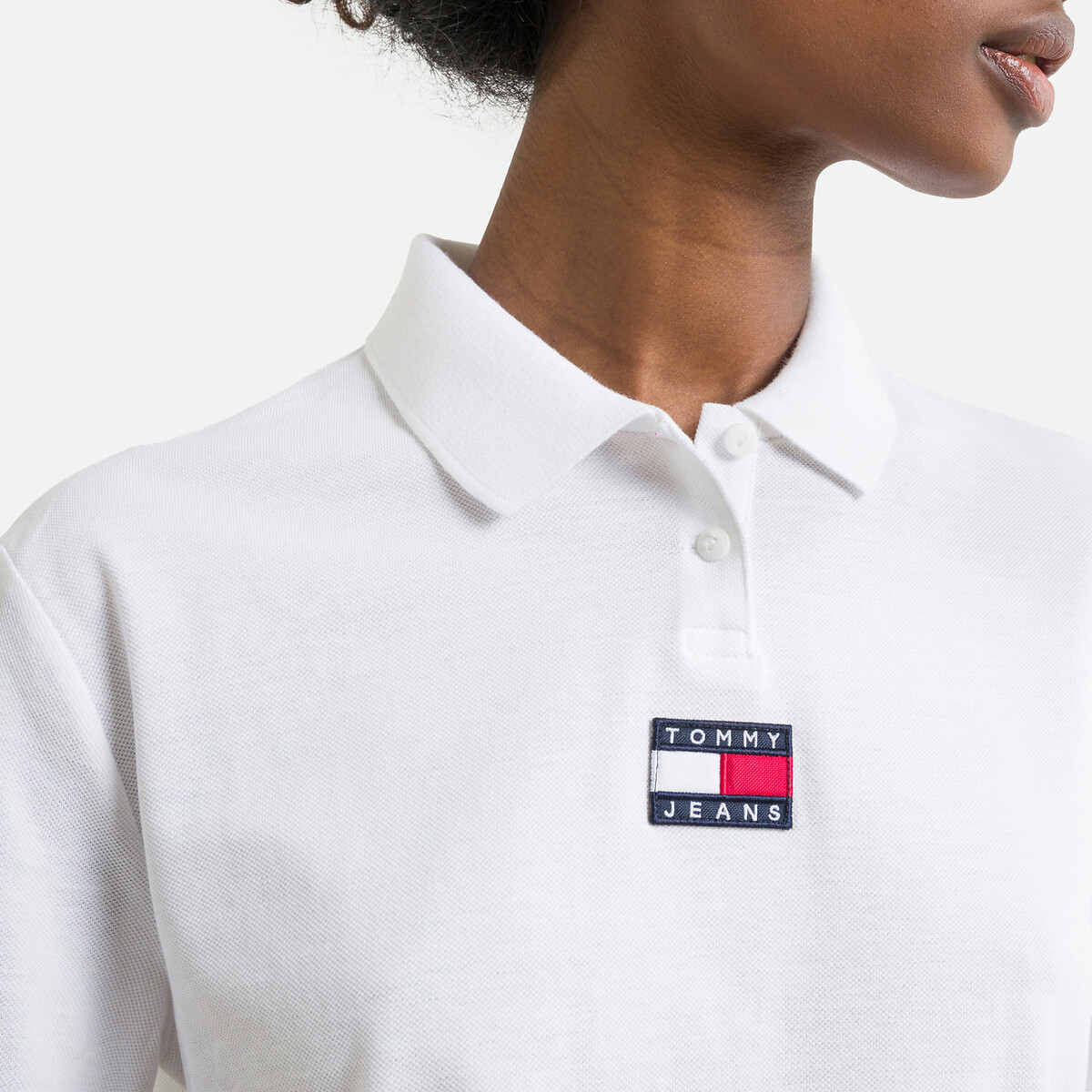 Badge logo cotton polo shirt with short 