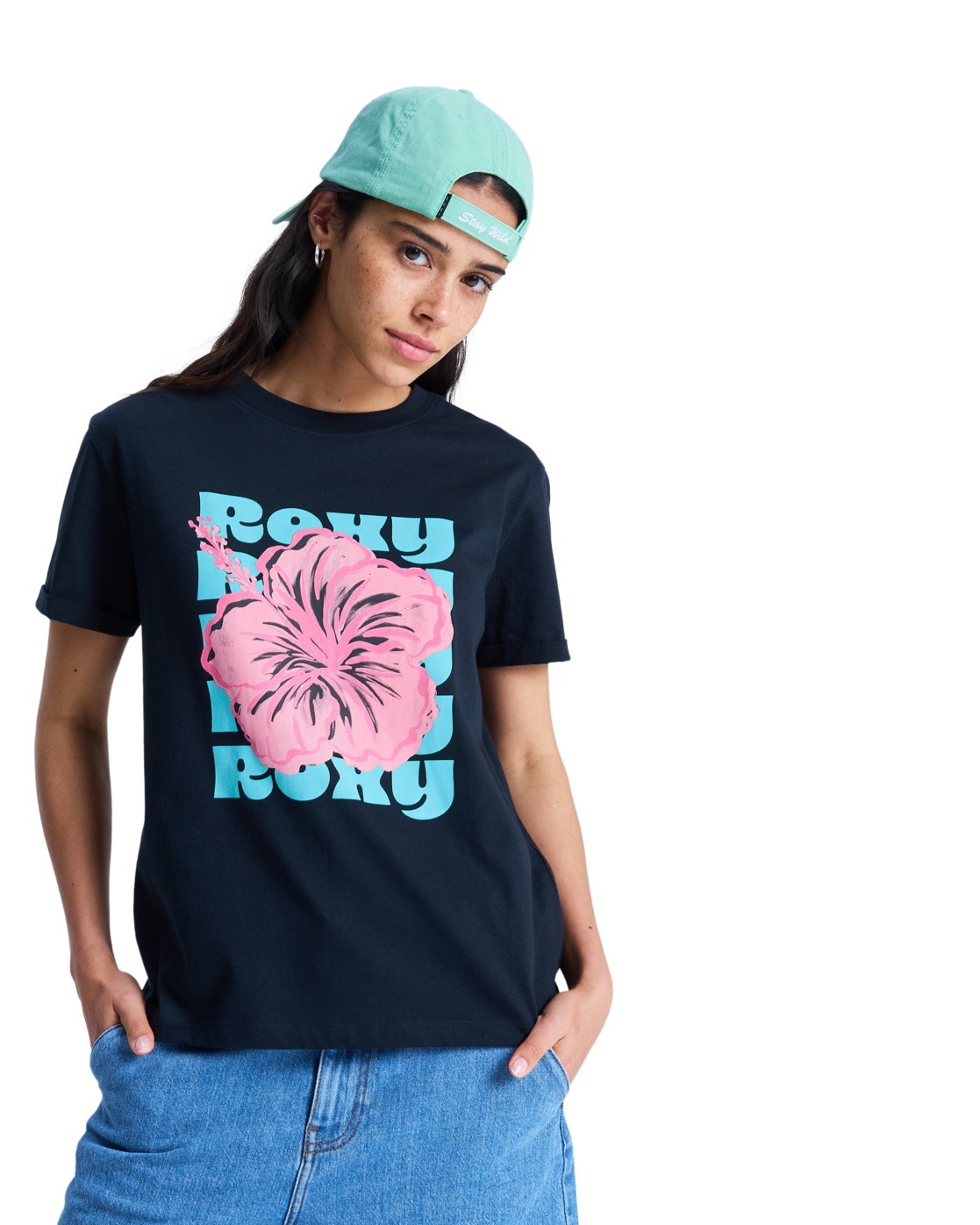 T-Shirt, manches courtes, col rond, ., ROXY