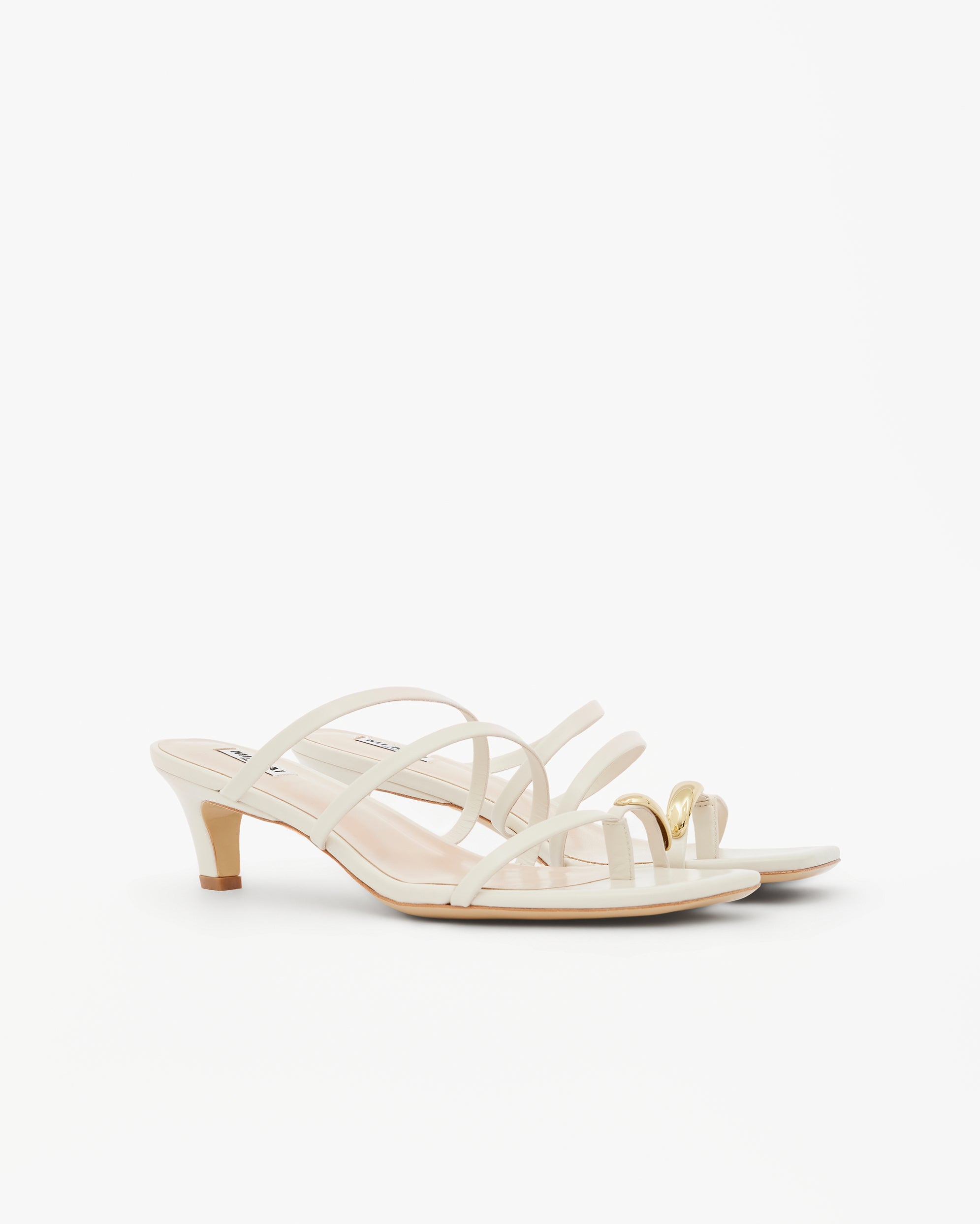 Mules à bout carré et bijou doré LIMA, MI MAI