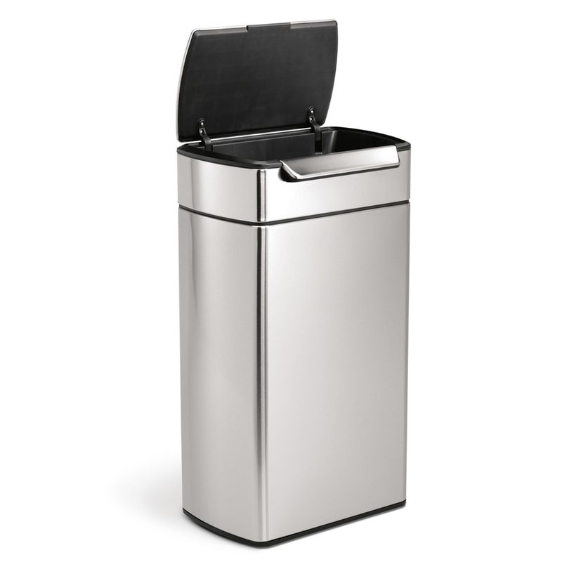 Simplehuman Poubelles - Poubelle ouverte de tri sélectif 20 l, inox brossé  CW1470