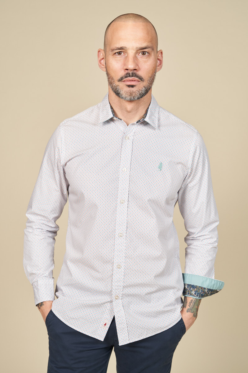 Chemise imprimée à motifs géométriques, MCS