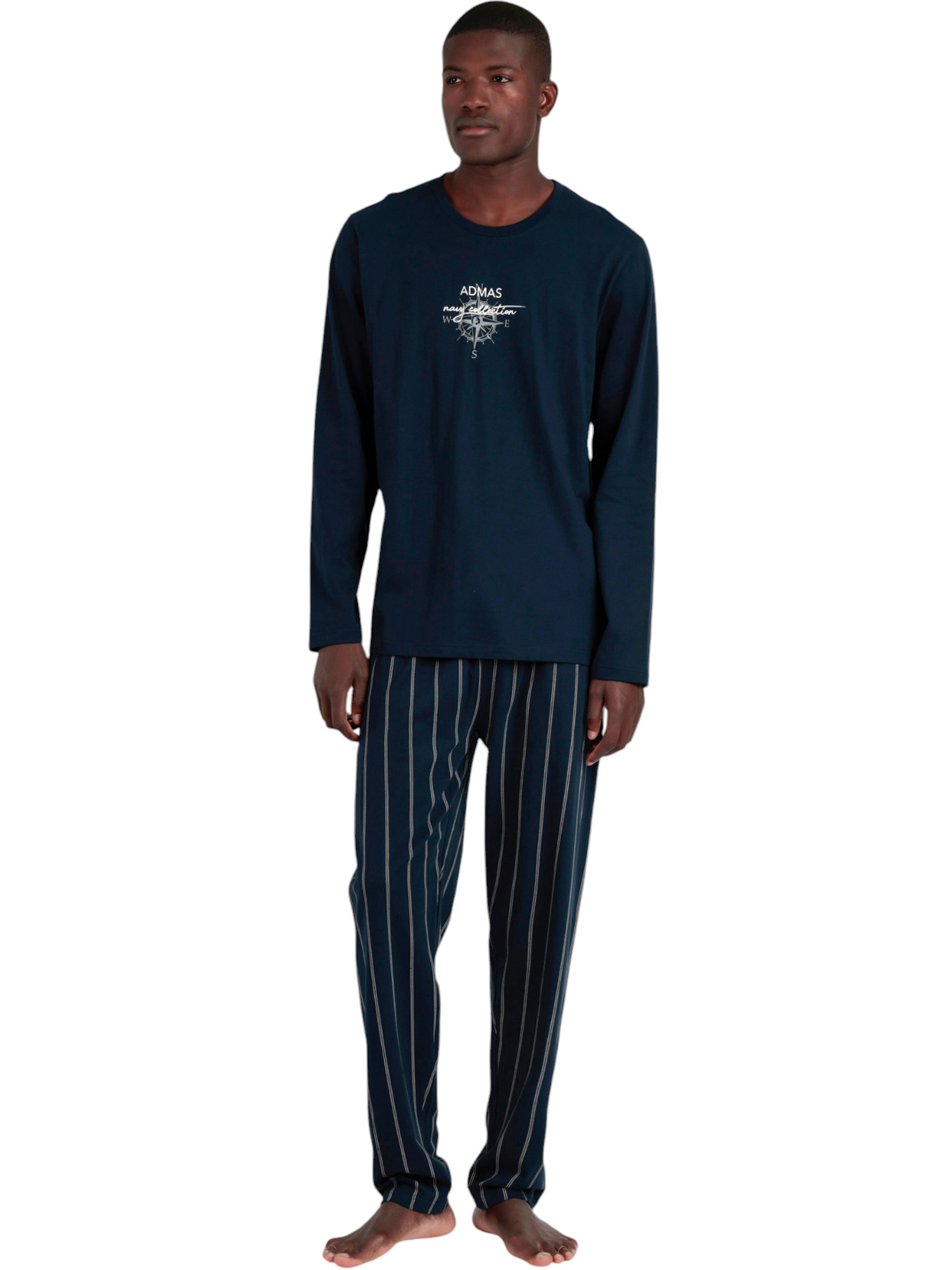 Pyjama pantalon top manches longues Navy Collection, ADMAS