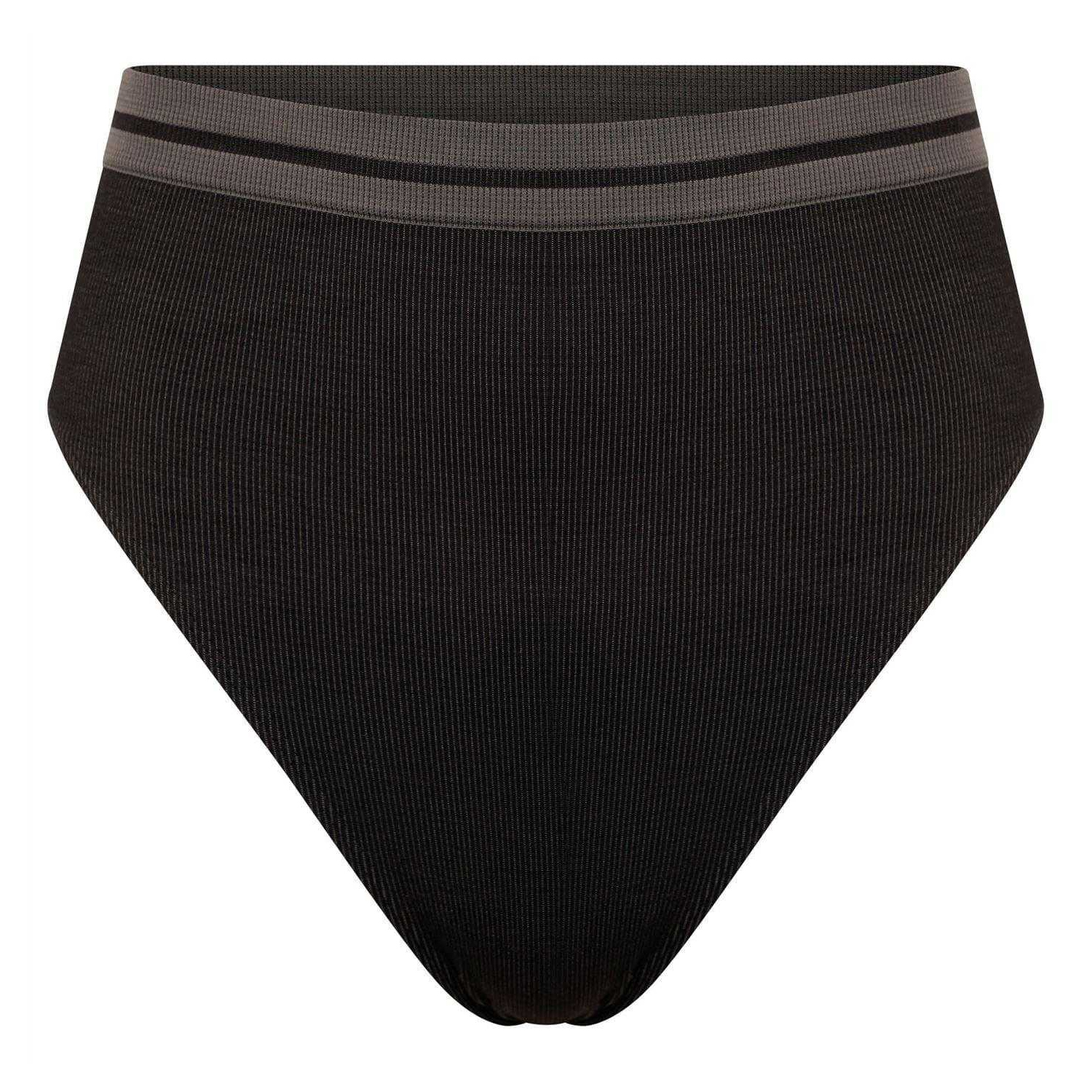 Bas de maillot de bain à taille haute motif/style rayure contrastée DON'T SWEAT IT, DARE 2B