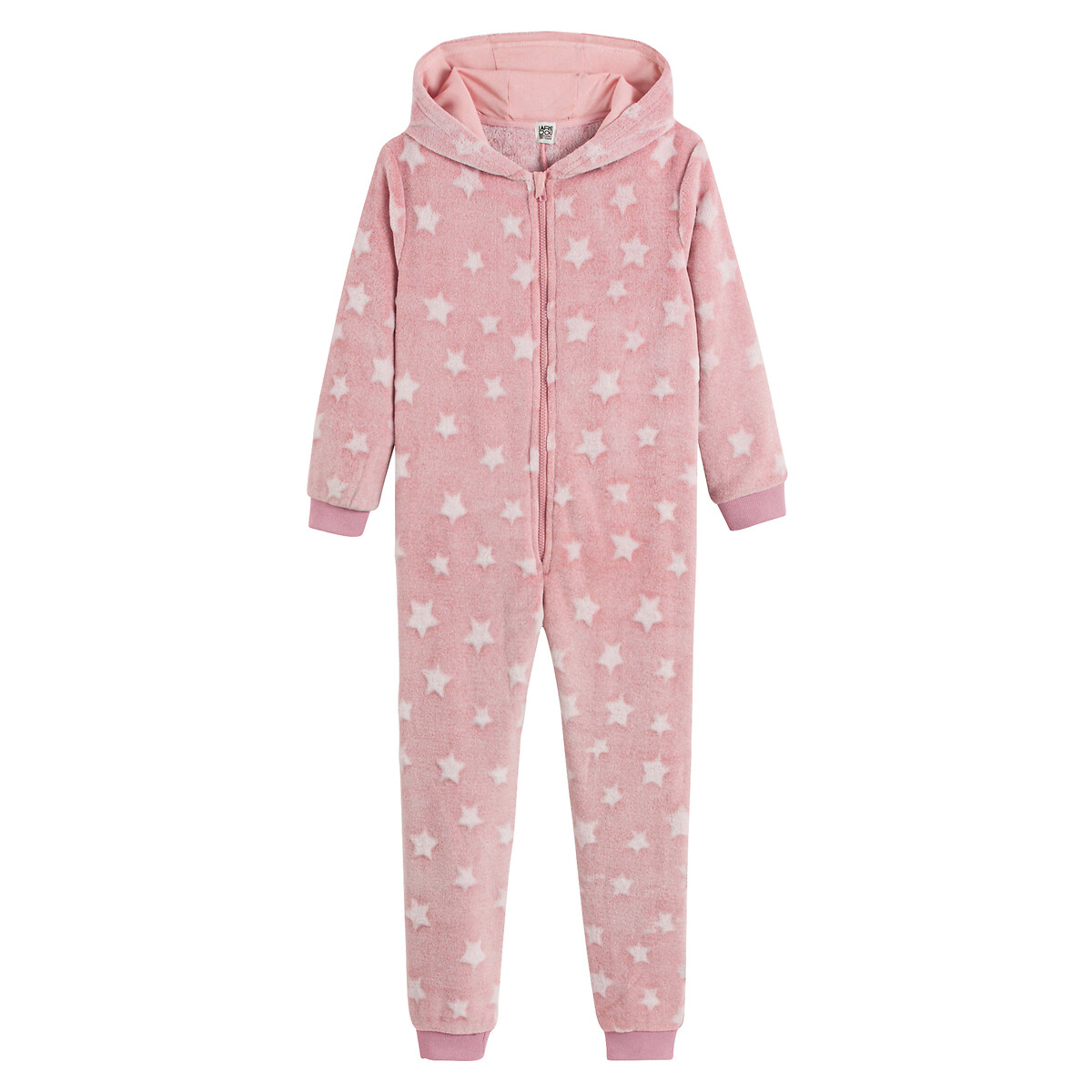 Onesie met kap en sterrenprint