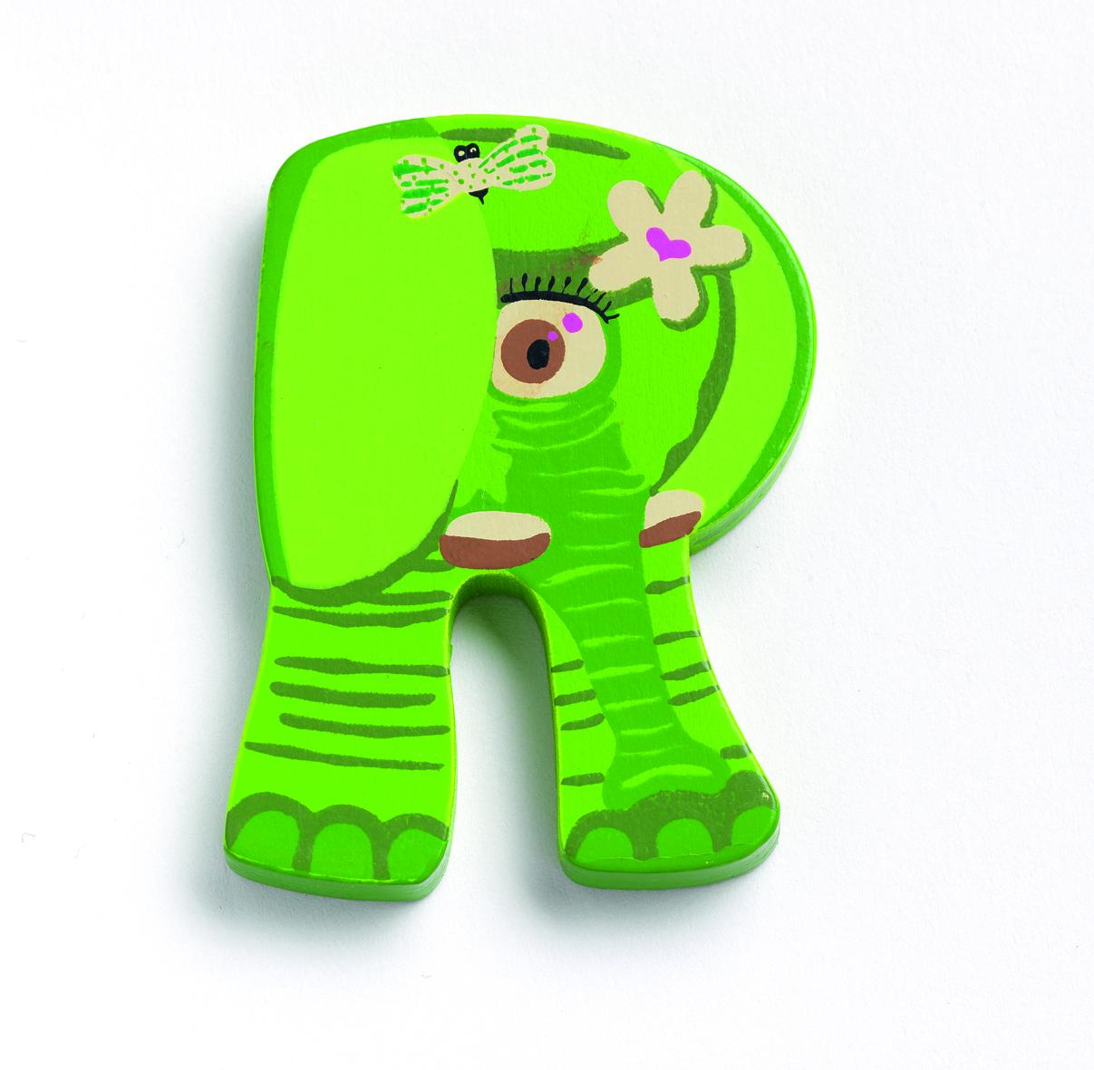 Lettre animaux en bois R, DJECO