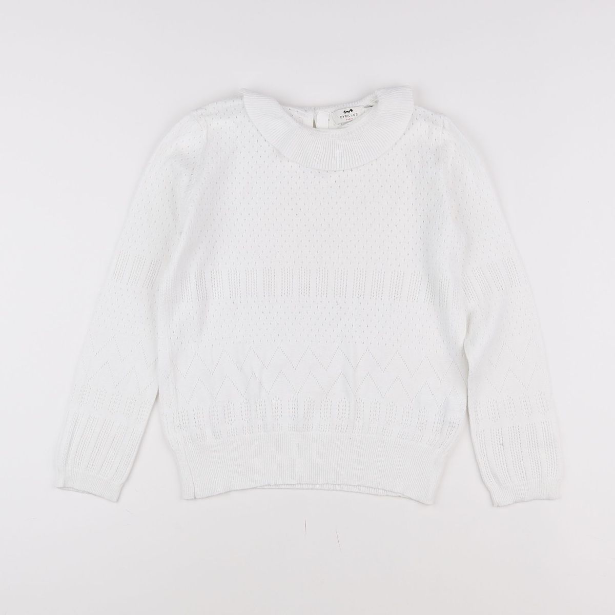 Cardigan Cyrillus Fille 6 Ans - 50% Laine, Couleur Rose - Très Bon état Occasion