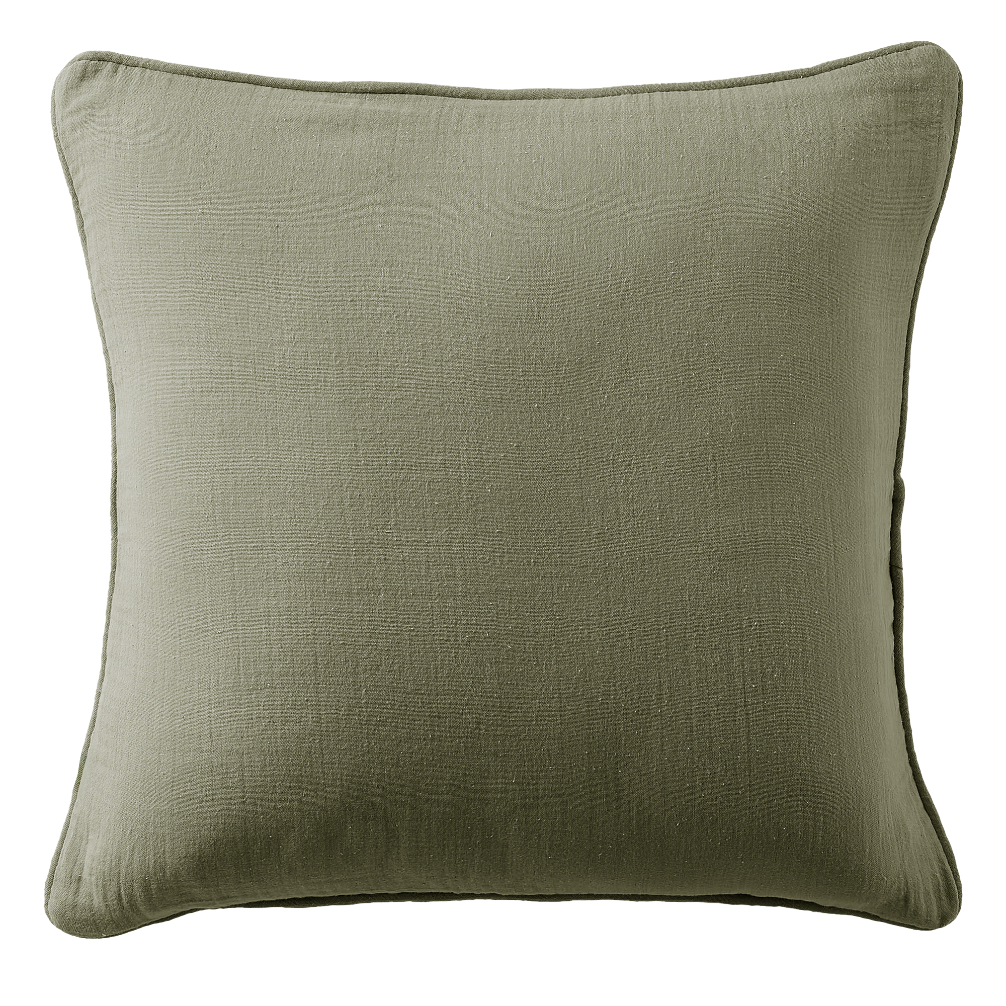 Coussin carré déhoussable 45x45 cm Gaze de Coton Terra Romarin, EDEN