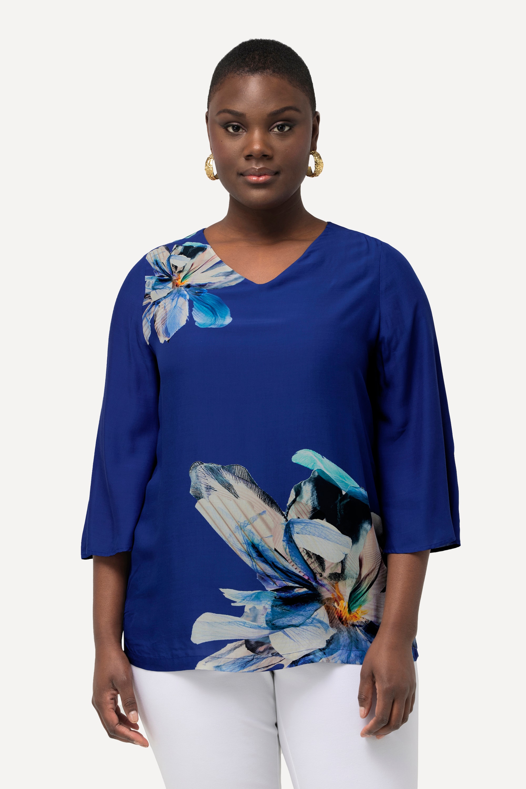Blouse oversized à fleurs, ULLA POPKEN