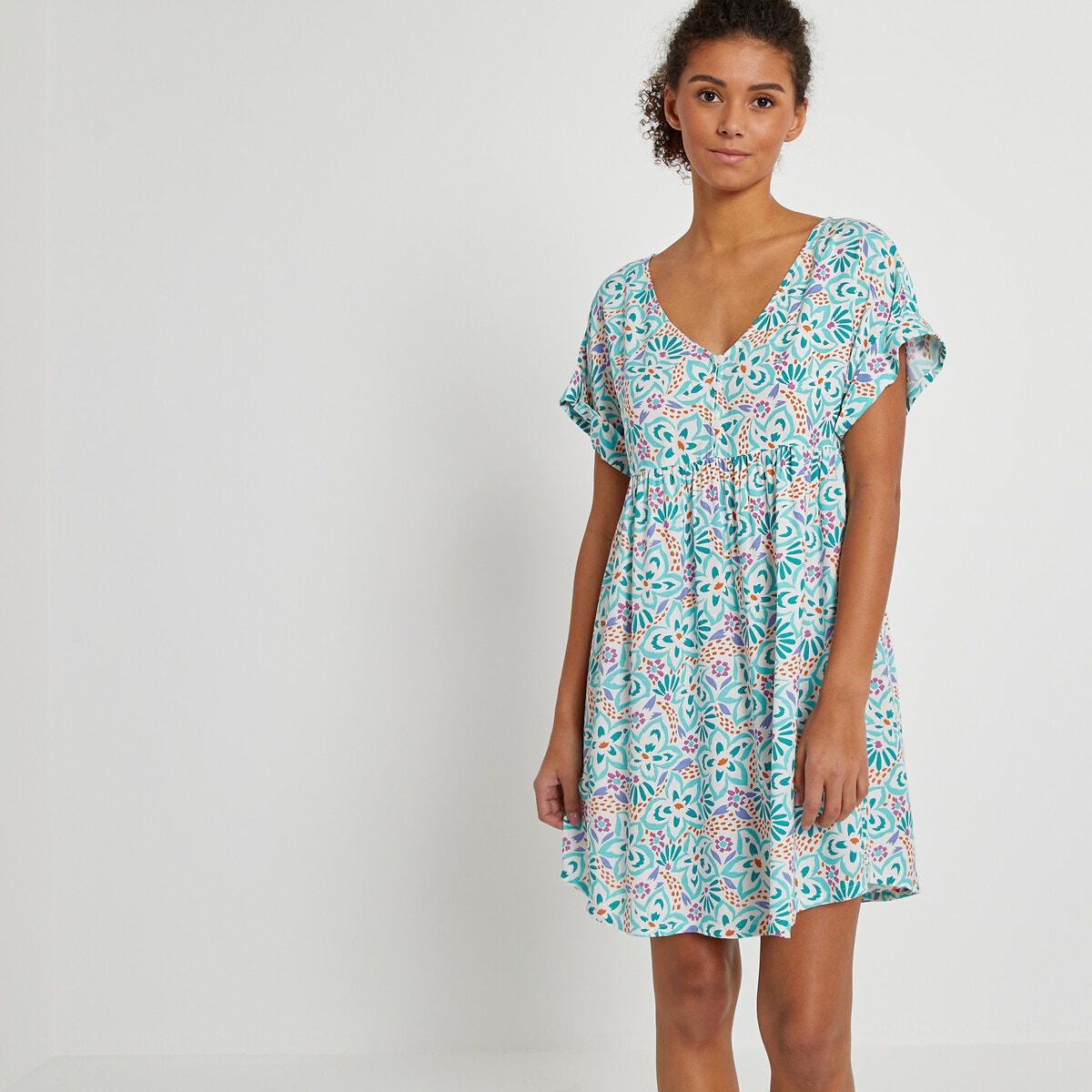 Chemise de nuit fleurie La Redoute