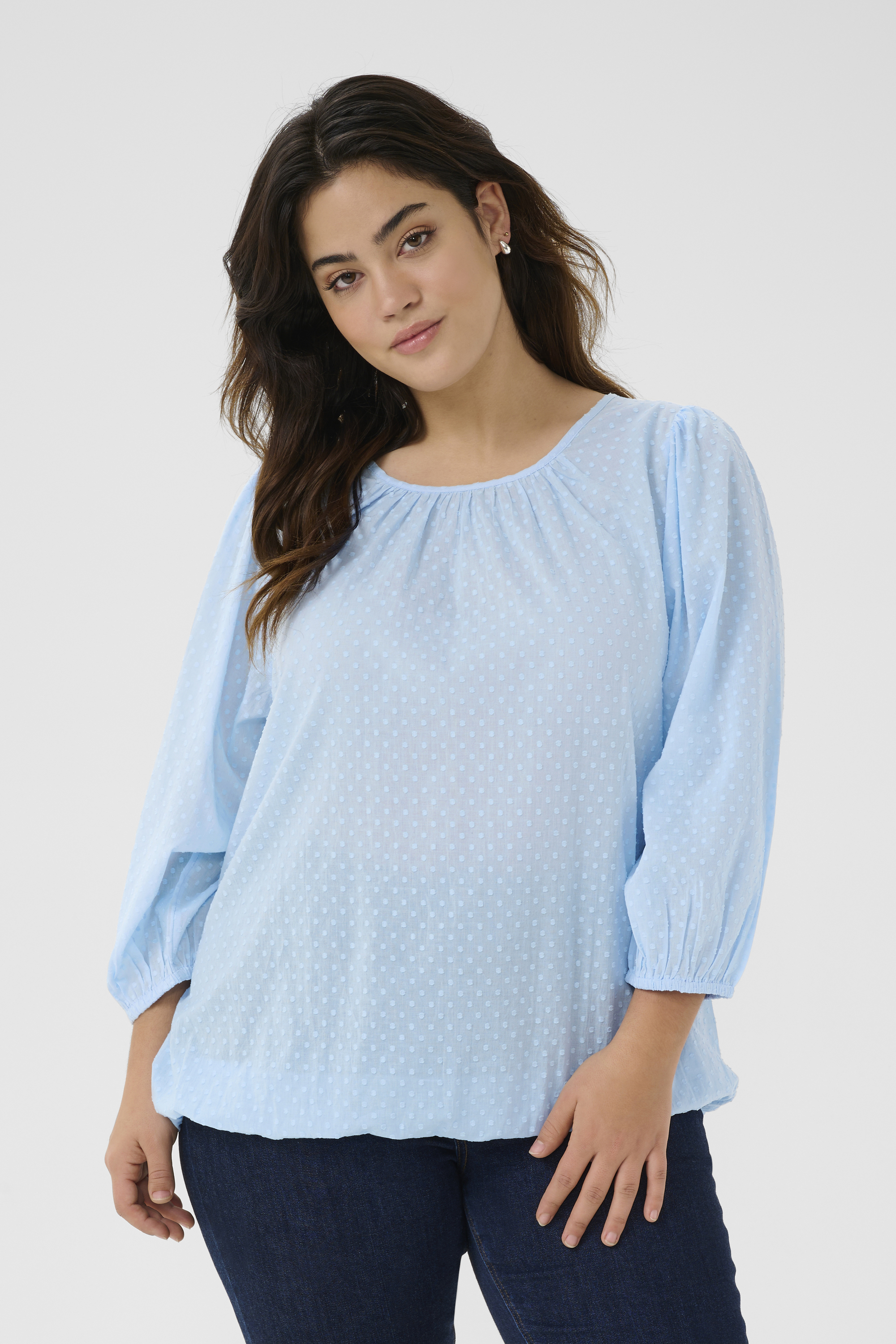 Blouse with long sleeve, KAFFE CURVE
