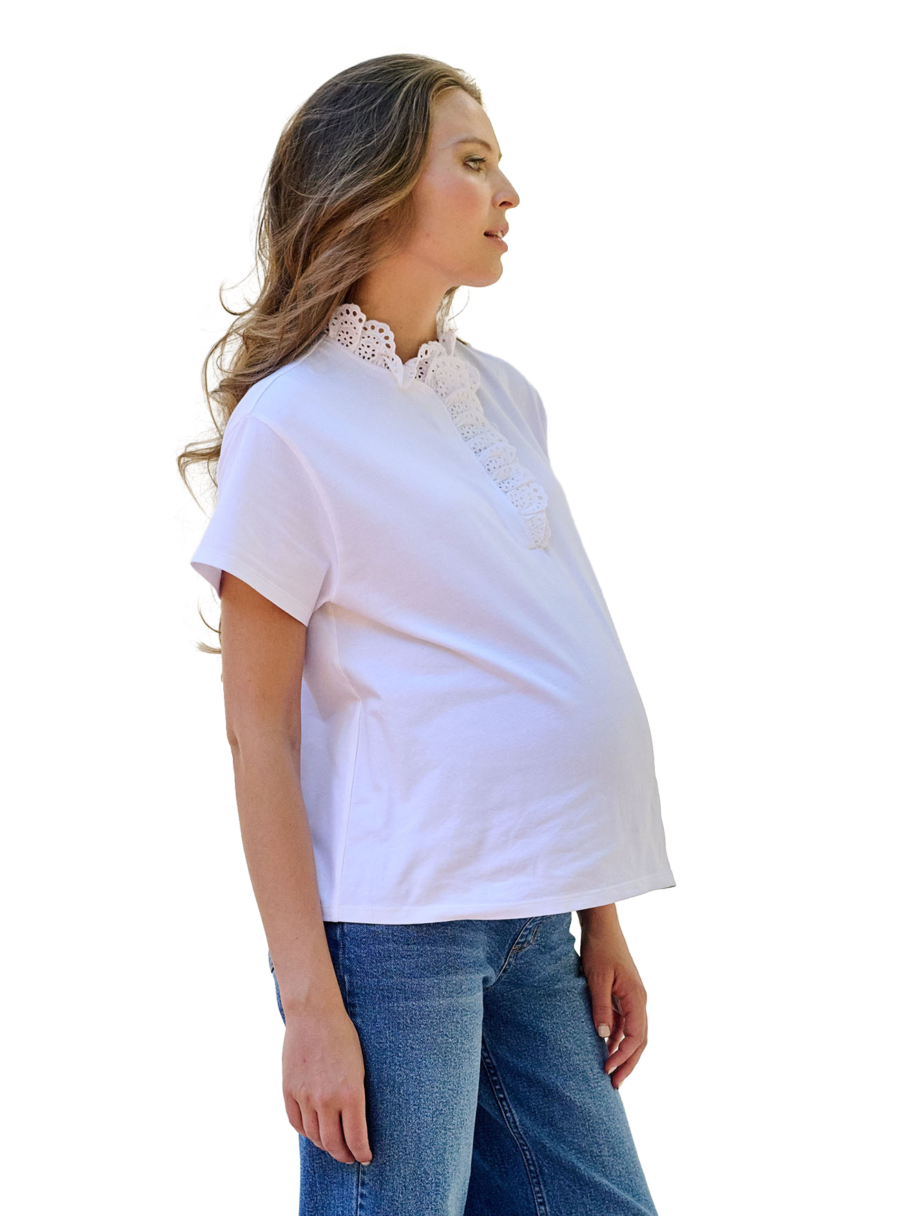 T-shirt de grossesse et allaitement brodé, ENVIE DE FRAISE
