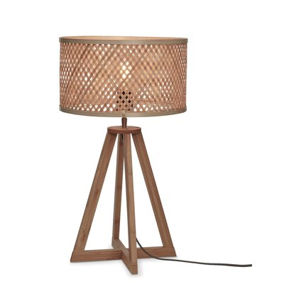 Lampe de Table Java - Bambou/Noir - Ø32x53cm GOOD & MOJO