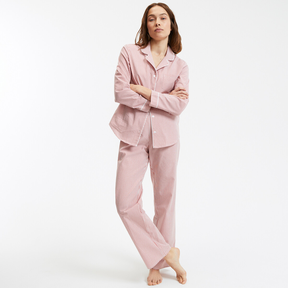 Pyjama forme grand-père rayé