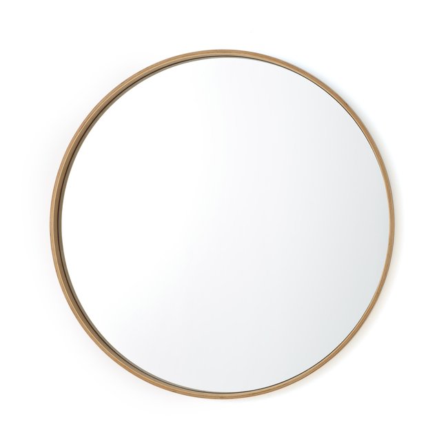 Ronde spiegel met eikenhoutfineer Ø100 cm, Alaria <span itemprop=