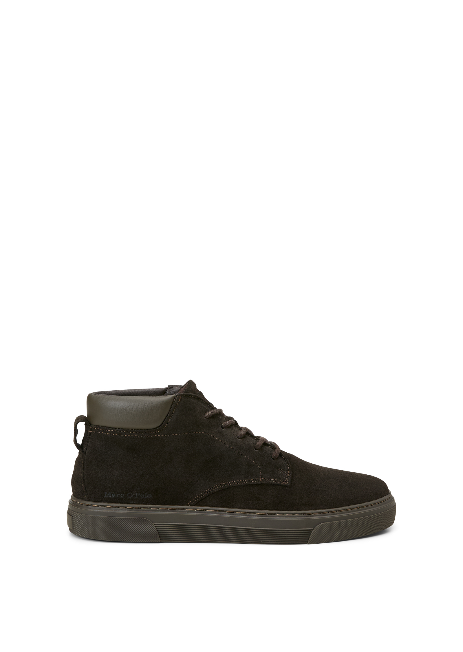 Chaussures à lacets, modèle Malte en cuir de vachette velours souple, MARC O'POLO