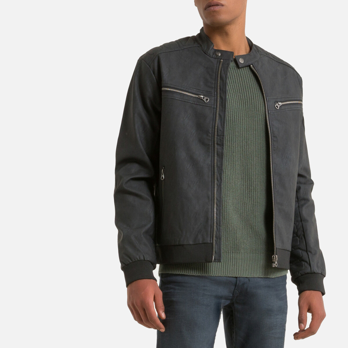 Acyl Biker Jacket in Faux Leather