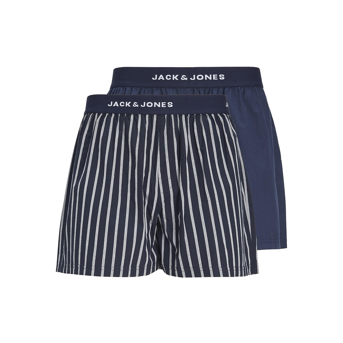 Image of Pack of 2 Boxers in Cotton with Elasticated Waist