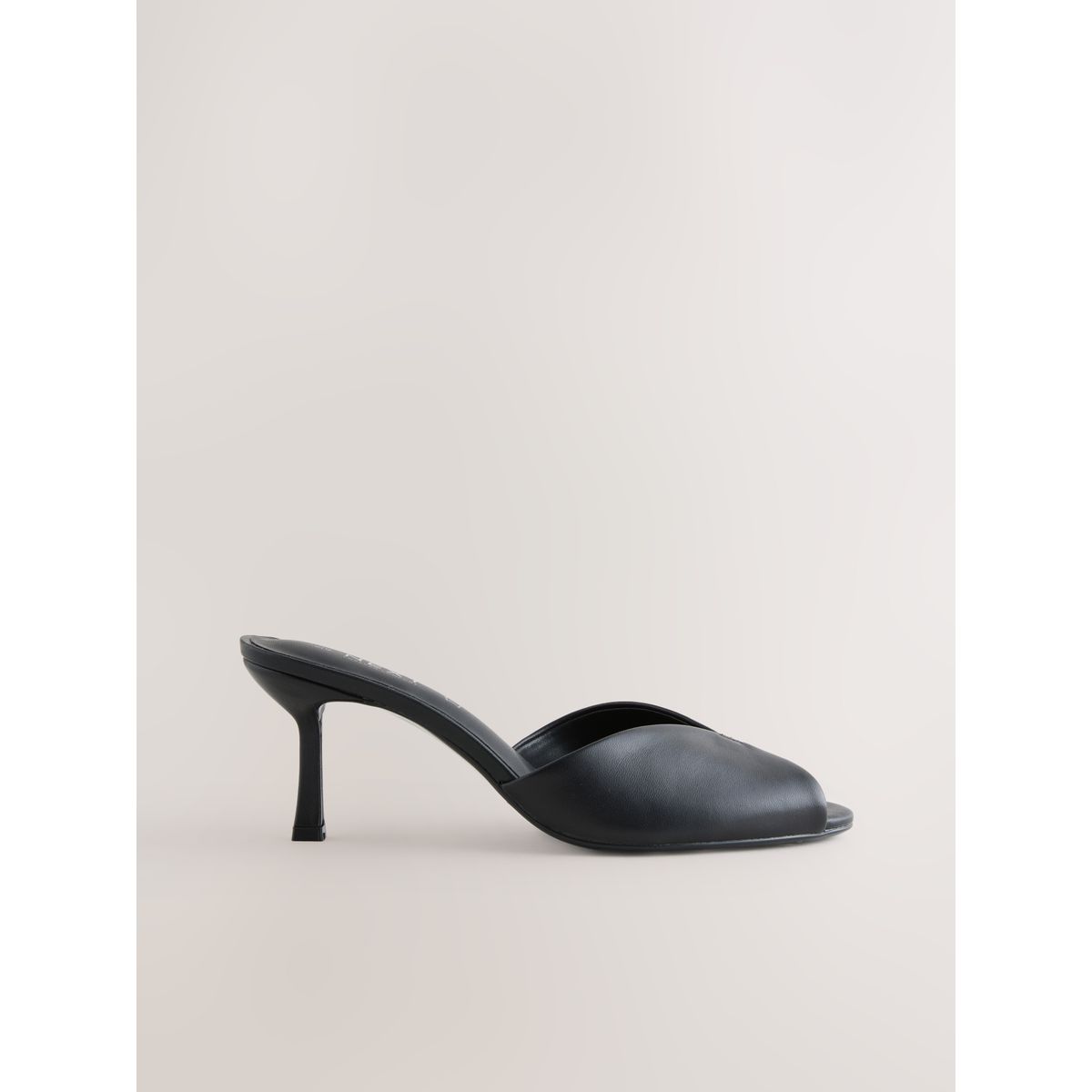 Mules en cuir à bout ouvert forever comfort®, NEXT