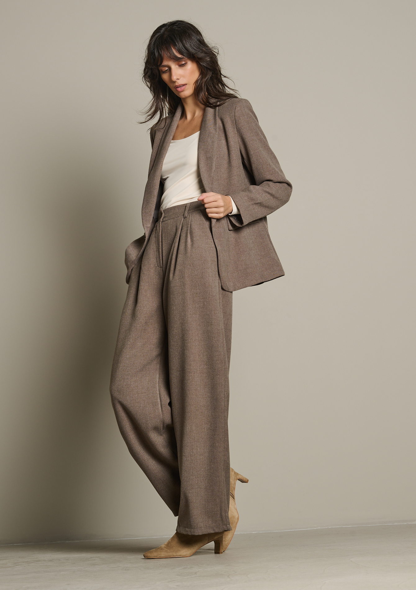 Pantalon large en flanelle, LOLALIZA
