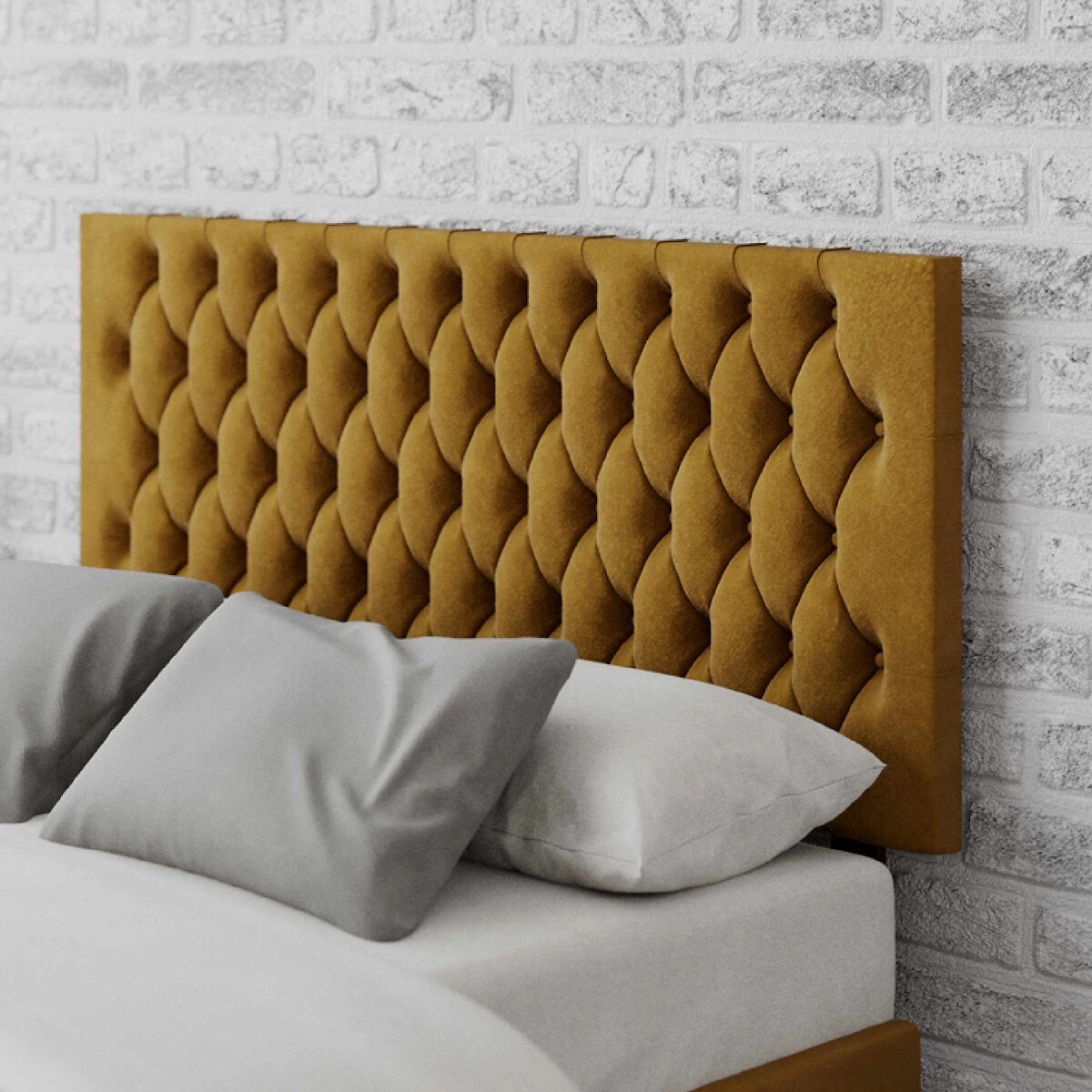 Gold shop tufted headboard