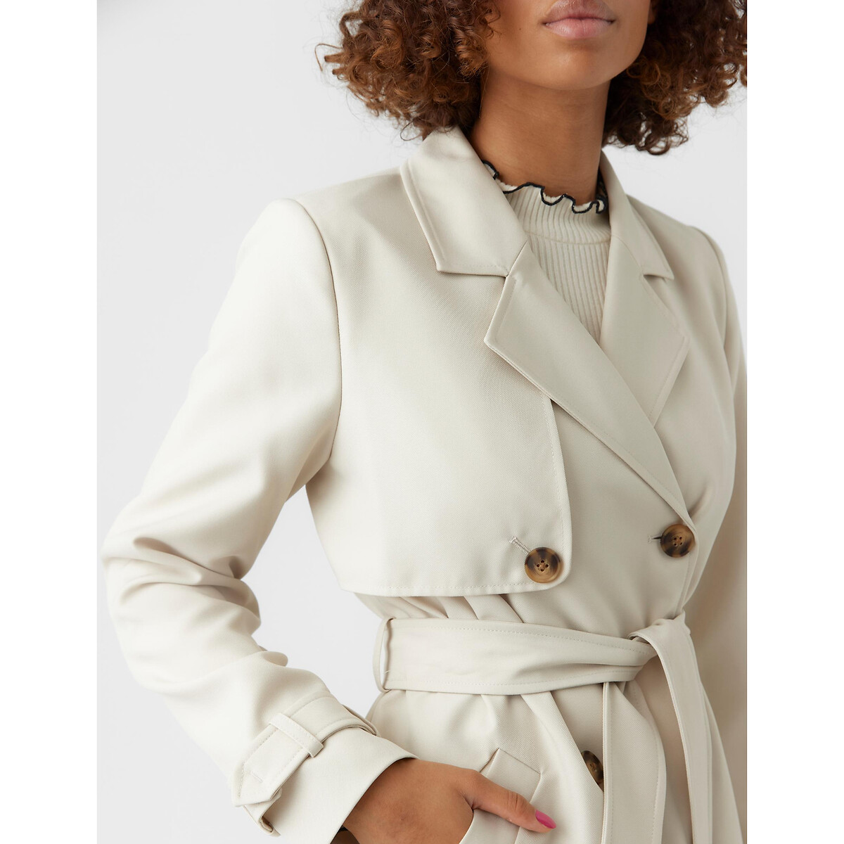 Tie-waist trench coat Vero Moda | La Redoute