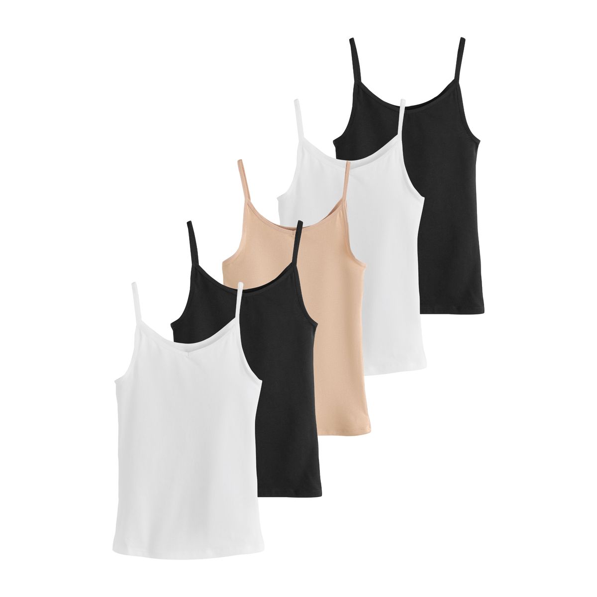 Débardeur en coton majoritaire, lot de 5, NEXT