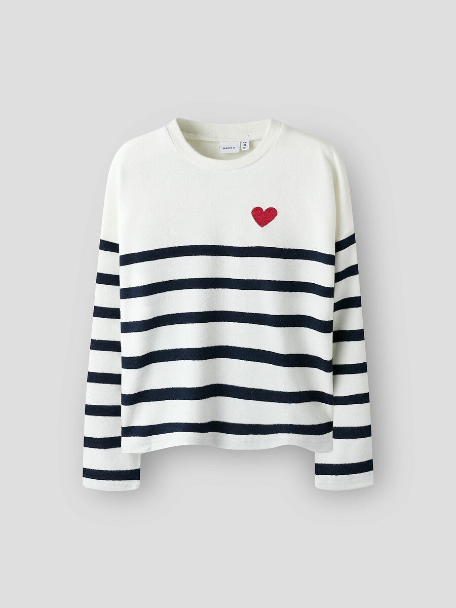 Pull a righe con cuore sul petto, NAME IT