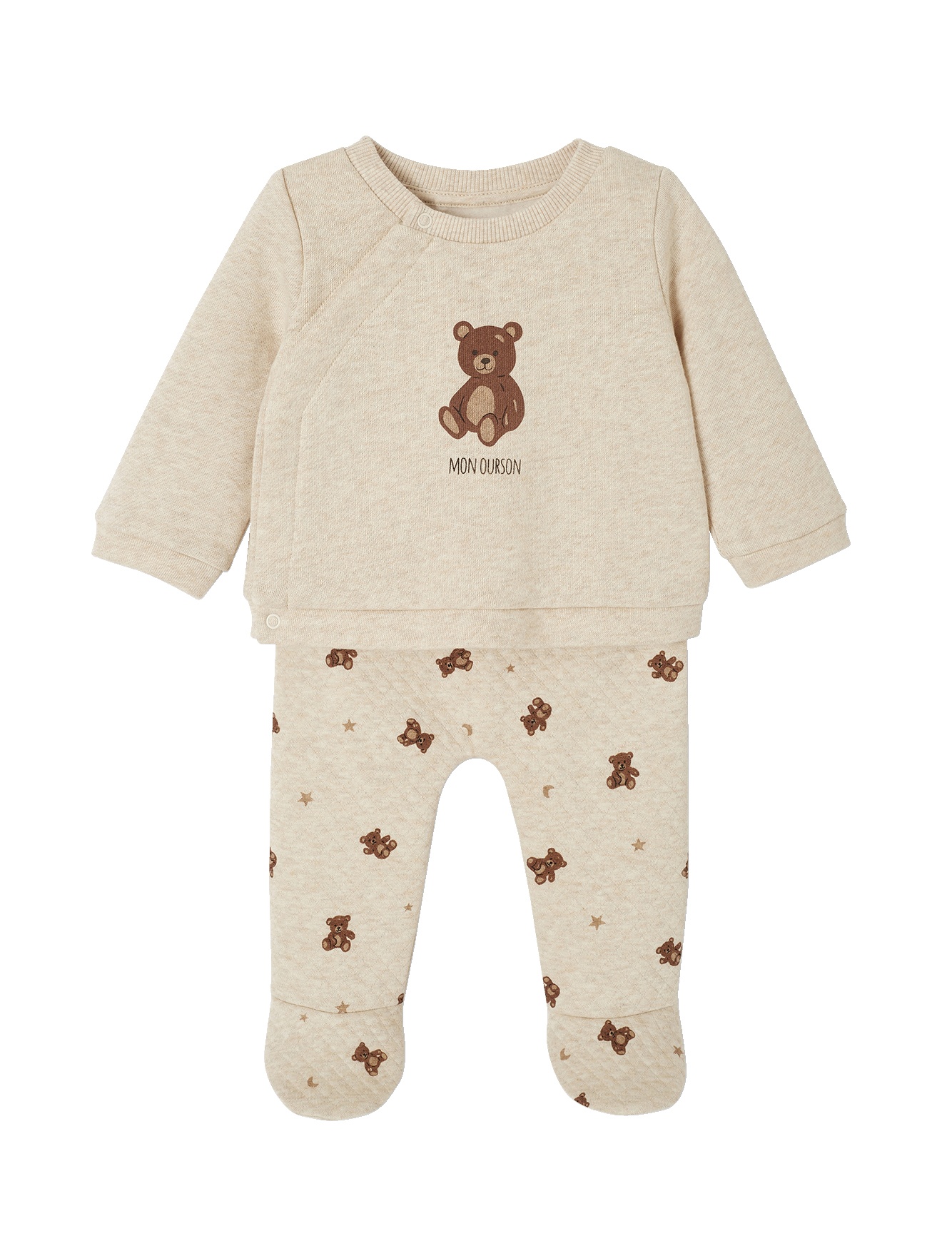 Brassière Naissance VERTBAUDET - Ouverture Devant Par Pressions - 100% Coton Bio - Imprimé Petits Pois