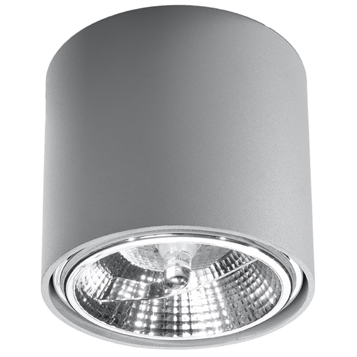 Plafonnier Aluminium Gris GU10/ES111 1 Tiube, EDEN
