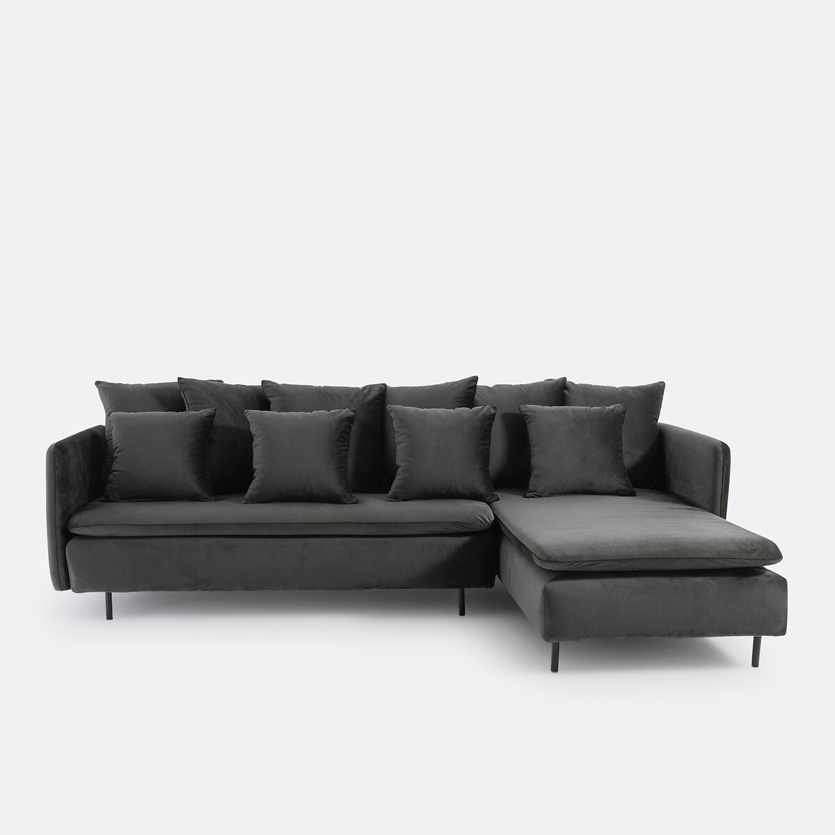 LA REDOUTE INTERIEURS Hoekbank, fluweel, Ivete