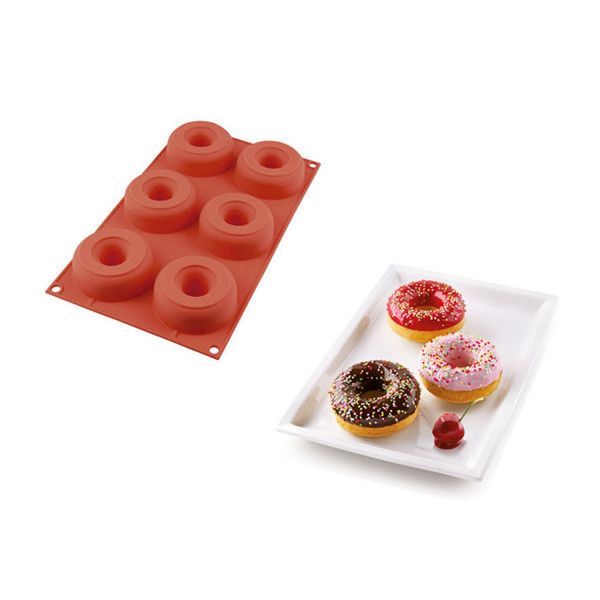 2 manchons à pâtisserie jetables SendingClick Lot de 2 moules en silicone pour Donuts antiadhésifs à 6 cavités 