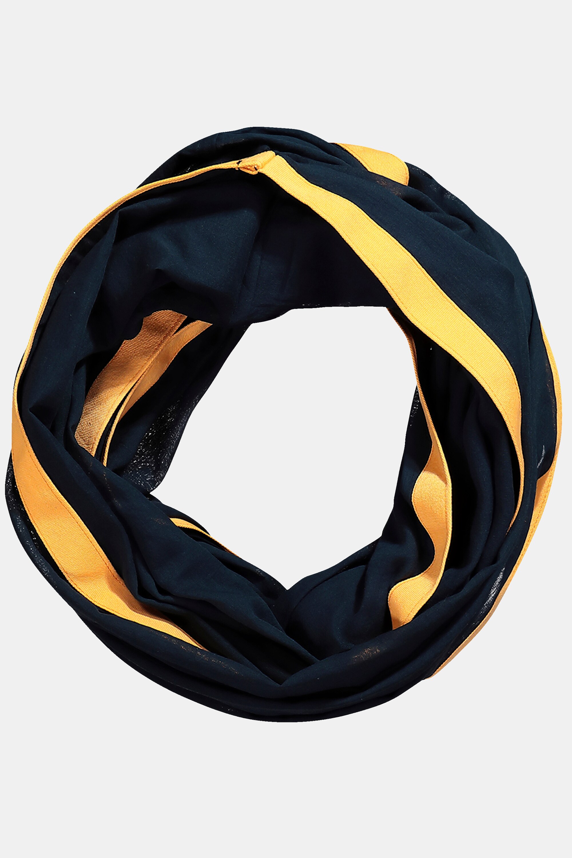 Snood / foulard tubulaire, bordure jaune fluo, ULLA POPKEN
