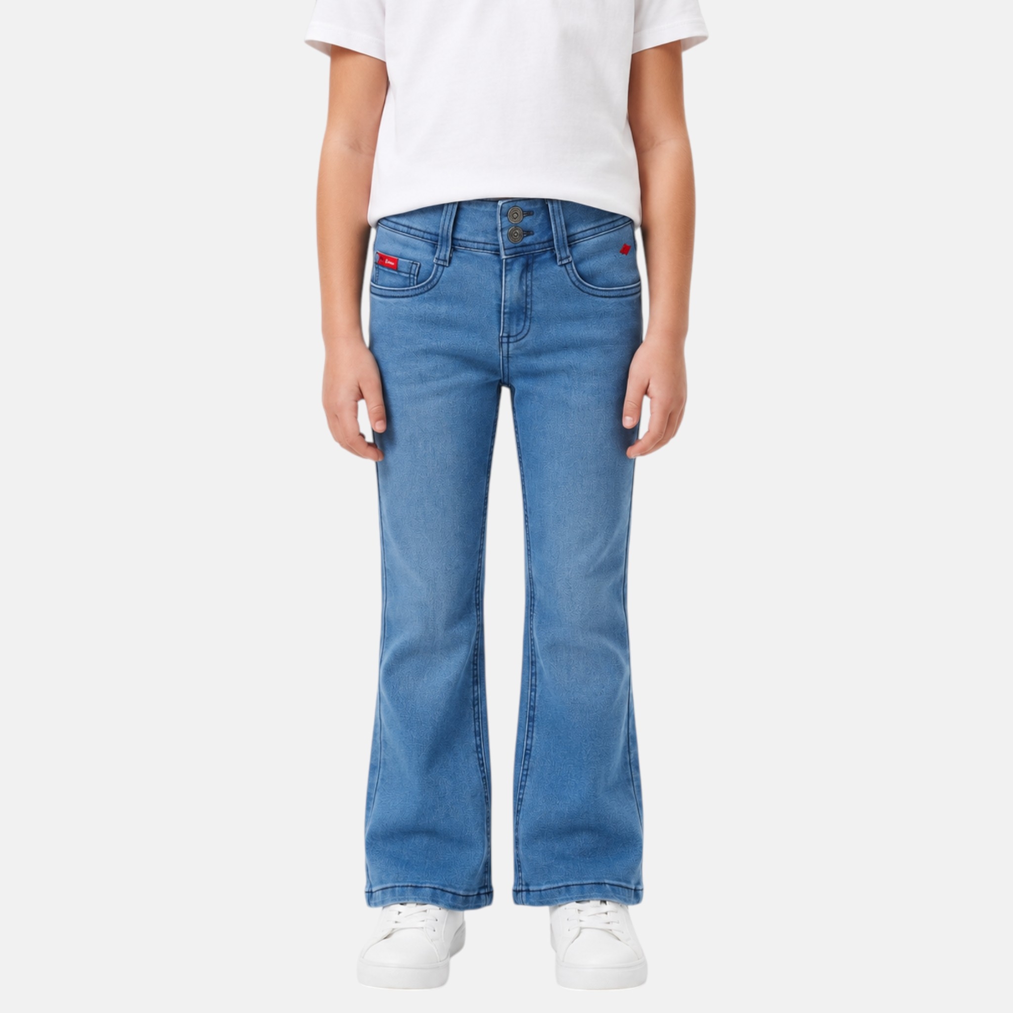 Jean coupe large, taille haute boutonnée DENIM, LEE COOPER