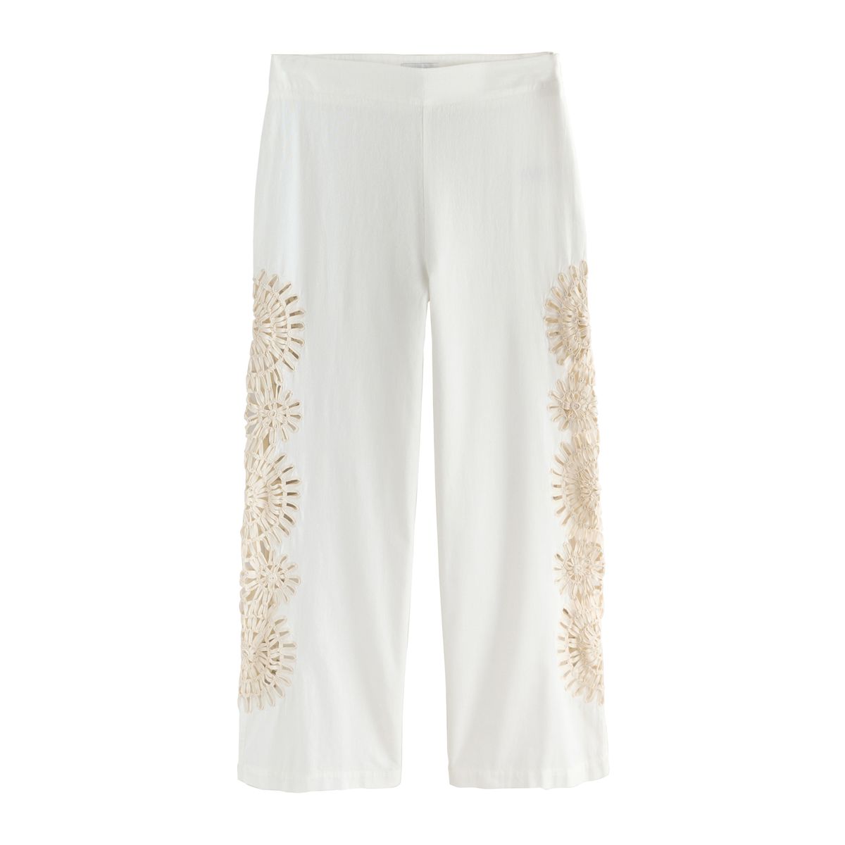 Pantalon léger et large avec crochet lin, NEXT